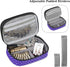 Teamoy Jewelry Travel Case Organizer - Small Storage Bag for Necklace, Earrings, Rings, Watch, Purple Dots...