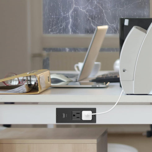 Conference Recessed Power Strip,20W USB C Fast Charging,Furniture Recessed Outlet,2 Outlets,2 USB Ports Table Power Strip,Flush Mount Power Strip ...