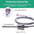 Twidec/2M NPT 1/2"inch (6X50MM) Pipe Thread Temperature Sensor Probe Two Wire Temperature Controller (0~600?) 304 Stainless Steel K Type Thermocou...