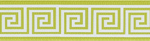 Morex Ribbon 7570.22/25-027 Polyester Greek Keys, 7/8" by 25 yd, Lime...