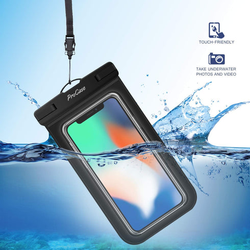 ProCase 4 Pack Waterproof Phone Pouch Dry Bag Underwater Case for iPhone 16 15 14 13 12 11 Pro Plus Max Mini Xs XR X 8 7, Galaxy S23 S22 S21 Ultra...