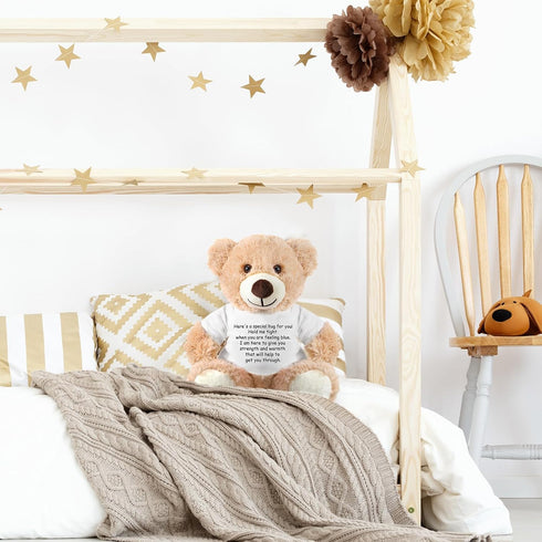 A Bear Hug Gift Get Well Soon Bear Gift Plush Stuffed Animal Bear Hug Thinking of You Sympathy Gift for Women Kids Condolences Memorial Loved(Khak...