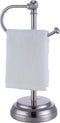 SunnyPoint Heavy Weight Classic Decorative Metal Fingertip Towel Holder Stand for Bathroom, Kitchen, Vanity and Countertops. (Brush Chrome, 13.5" ...