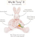 Bunnies By The Bay "Blossom" Bunny Silly Buddy - Animal Pacifier Holder Plush Toy with Velcro Loop Attachment - 10" (25cm) Size...
