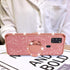nancheng for Samsung Galaxy A21S Phone Case Cute Girls Women Glitter TPU Cover with Ring Stand & Strap Lanyard Shockproof Protection Case - Rose G...