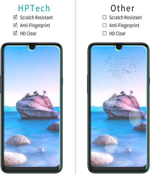 HPTech (2 Pack) Designed for Samsung Galaxy A20s Tempered Glass Screen Protector, Anti Scratch, Bubble Free, Case Friendly...