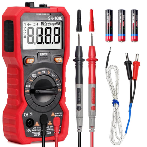 Digital Multimeter Tester, TRMS 4000 Counts Volt Meter Auto-Ranging Fast Tester, Measures Voltage Current Resistance Diodes Continuity Capacitance...