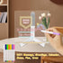 CAPOT Acrylic Dry Erase Board with Light 5.9 X 5.9” Light up Dry Erase Board with Stand as a Glow Memo LED Letter Message Board Led Note Board Whi...
