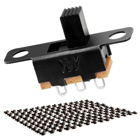 Chanzon SPDT Mini Micro Slide Switch 1p2t 2 Position 150pcs(SS12F15) 5 mm Toggle Vertical Slide Switch Panel Mount Small High Knob Vertical PCB Ar...
