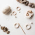 20 Pieces 70mm Wooden Rings, Natural Unfinished Solid Wooden Rings for Craft DIY, Jewelry Making...