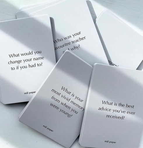 Mal Paper Story of Us Card Deck - 100 Discussion Prompts Pack for Engaging, Open, Meaningful Conversations | Powerful Tool for Relationships, Deep...