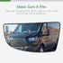 SCITOO Exterior Mirror Replacement Glass Driver Left Side Fit For Ford Transit 150 250 350 From 2015 To Onward Plastic Plate W/O Heated Replacemen...