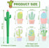 Whaline 12 Pieces Cactus Shaped Roller Pens with Cactus Sticky Notes Cactus Gel Ink Pens Cactus Neutral Pen Writing Plant Pen Succulent Note Pad f...