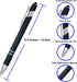 Pack of 5 Rubberized Comfort Soft Touch 2 in 1 Ballpoint Pen Capacitive Stylus Tip, Premium Metal Medium Point, Black Ink, Compatible with Most To...