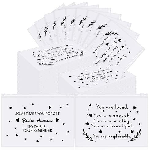 Sotiff 60 Pcs Bulk Inspirational Gifts for Women, Inspirational Makeup Bags EVA Cosmetic Toiletry Bags Thank You Encouragement Church Gifts for Fr...