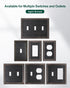 6-Pack Decorator Outlet Cover Plate, Decorative Switch Plates and Outlet Covers, Aged Bronze Metal Wall Plates for Electrical Outlets, Receptacle,...