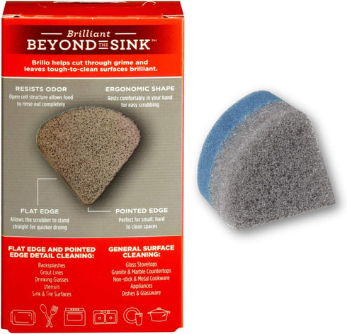 Brillo Scrub Max Heat Activated Sponges, Strong & Long Lasting, Innovative Technology, 2 Count (2 Count (Pack of 3), Kitchen)...