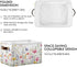 Herbal Wildflowers Storage Basket 1pc, Large Collapsible Toys Clothes Organizer, Durable Canvas Storage Bin with Handle for Shelves Closet Laundry...