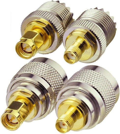 Superbat UHF to SMA Adapter, UHF Male/Fmale (PL259/SO239) to SMA Male/Female Connector RF Coax Coaxial Adapter Kit...
