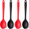 Patelai 4 Pieces Small Multicolored Silicone Spoons Nonstick Kitchen Spoon Silicone Serving Spoon Stirring Spoon for Kitchen Cooking Baking Stirri...