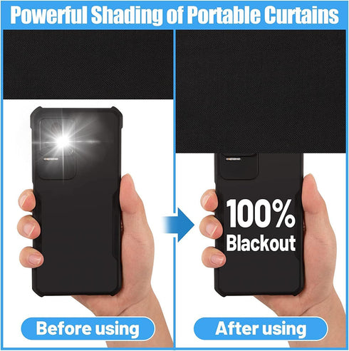 100% Bedroom Shading Curtain, DIY Portable Blinds, Non-Drilling Shading Blinds, Reusable Shading Curtains, Suitable for Baby Rooms, Bedrooms or Tr...