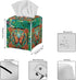 Butterfly Rose Print Tissue Case Cover Square, Waterproof Tissue Box Cover for Home Office, Foldable Kleenex Tissues Cube Boxes with Bottom Belt, ...