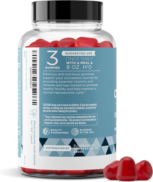 Conception for Her Fertility Gummies - Fertility Supplements for Women with Myo Inositol, Folate & More Essential Nutrients - Delicious Juicy Stra...