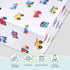 Wildkin Kids 100% Microfiber Crib Sheet – Soft, Breathable Fitted Sheet - Trains, Planes, and Trucks...