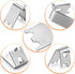 HK 920158 Freezer Shelf Clip, Fridge Cooler Shelf Support, Replacement Shelf Square Buckles Clips, Stainless Steel Hooks Shelf Clip for Refrigerat...