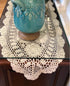 Damanni Oval Cotton Handmade Crochet Lace Table Runner Doilies Dresser Scarf ,15 Inch by 63 Inch?Beige...