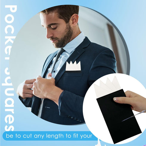 Mantieqingway Prefolded Pocket Squares for Men,Masculine Polyester Suit Handkerchiefs Pocket Hankies for Wedding Party...