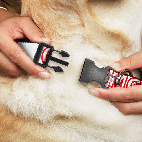Buckle-Down 16-23" Omg…Give Me A Break!!! White/Red Plastic Clip Collar, Wide Medium...