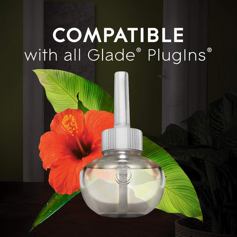 Glade PlugIns Plus Refills Air Freshener Starter Kit, Hawaiian Breeze, Scented and Essential Oils for Home and Bathroom, 0.67 Fl Oz, 1 Warmer + 3 ...