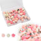 40Pcs Rose Theme Push Pins Rose Thumb Tacks Decorative Flower Cork Board Tacks for Bulletin Board, Photos Wall Maps and Other Offices Schools Supp...