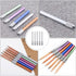 Operitacx 8pcs Stainless Steel Pencil Extenders Crayon Extenders Pen Extenders Pencil Extender Holder Pencil Lengthener Holder for Office Sketch A...