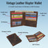 RFID Blocking Bifold Hipster Credit Card Wallet Premium Lambskin Leather (Vintage)...