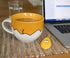 Silver Buffalo Gudetama Dangerous Situations Boxed Ceramic Soup Mug w/Spoon, 24-Ounce...