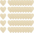 Shapenty Unfinished Wooden Hearts Bulk Blank Wood Slices Discs DIY Craft Cutout Pieces for Wedding Guest Signing Book Frame Album Valentine Christ...