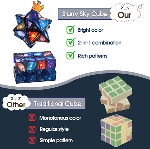 Toys for Boys Age 8-12 Gifts for 9 10 11 12 Year Old Boy Girls, Infinity Cube Fidget Toy for Kids Ages 8-10 Star Cubes for Boys Girl Toys 10-12 Ye...