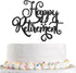 Happy Retirement Cake Topper I'm Retired Cake Decor Black Glitter The Adventure Begin, Women Men Retirement Party Decoration Supplies(Black Glitte...