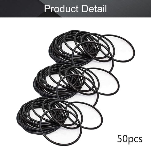 Othmro 50Pcs Nitrile Rubber O-Rings 0.05in Wire Dia 1.69in OD Metric Sealing Nitrile NBR Rubber Washers Round Buna-N O-Rings for Air Sealing Profe...