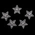 5 Pcs Star Shaped Sliver Rhinestone Crystal Sew on Buttons Embellishments for Crafts Clothing Decoration...