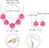 Flyonce Flower Necklace for Women, Summer Boho Floral Flower Choker Necklace with Earrings Holiday Flower Jewelry...