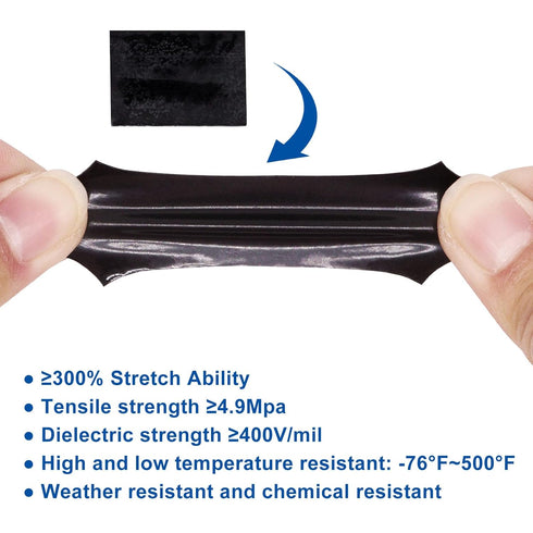 Self Fusing Silicone Tape, 16.4ft 1inch Wide Self Amalgamating Tape Heavy Duty Pipe Tape Leak Proof Waterproof Plumbing Tape Rubber Sealing Pipe W...