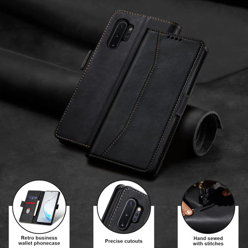 Flip Wallet Case for Samsung Galaxy Note 10 Plus,Leather Magnetic Folio Cover with Card Holder,Kickstand - TPU Shockproof Durable Protective Phone...