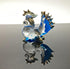 Garden Deco Glow in The Dark Blue Cock Hand Blown Art Glass Figurine Ornament Sculpture...