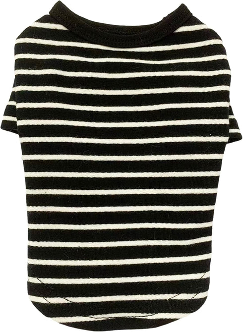 YQYS Pet Dog T-shirts Thick Striped Cotton Tee Shirt for Small Dogs and Cats Puppy Clothes Dog Apparel Teacup Dog Clothing for Chihuahua Yorkie Po...