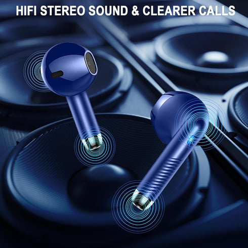 Bluetooth 5.3 Earbuds with LED Display, Bass Stereo, Noise Cancelling Mic, 40H Playback - Waterproof Sports Earphones for Android/iOS...
