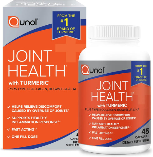 Qunol 5-in-1 Joint Support Supplement, Fast Acting, One Pill Dose, Support Healthy Inflammation Response & Discomfort Caused by Overuse of Joints,...