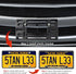 Aootf Front License Plate Mounting Kit-Universal Front Plate Holder Adapter Bumper Bracket & Carbon Fiber Style License Plate Frame, Anti-Theft Sc...